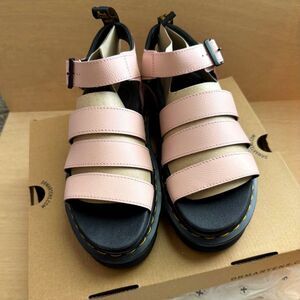 Dr. Martens Blaire Powder Pink Strappy Platform Sandals NIB Size US 8 W UK 6